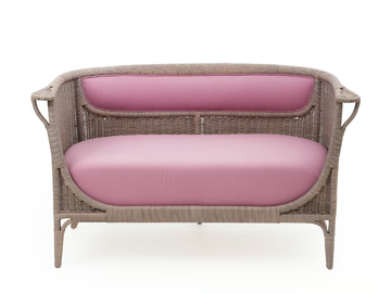 ANGELINA - Woven wicker small sofa by Mila Maurizi - view 2